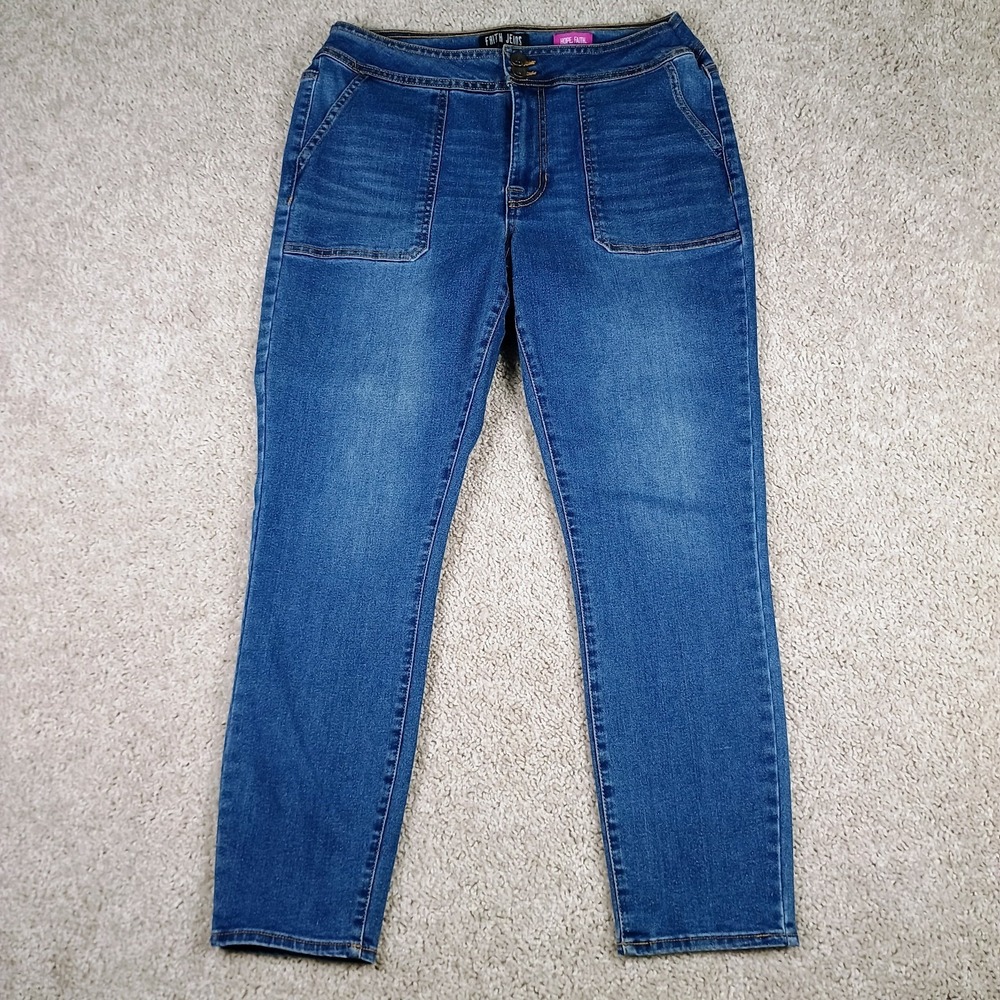 Faith Jeans Skinny Stretch Denim Size 12 Medium Wash Casual Everyday Jeans